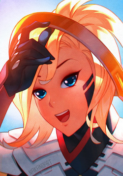 nakanoart:  Fanart of Mercy from Overwatch!   This is really