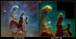 spaceexp:  The Pillars of Creation as seen by Hubble in 2015