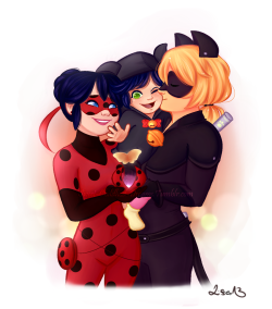 sweet-childhood-dreams:  Ladynoir July day 26- Playing with kittensMama