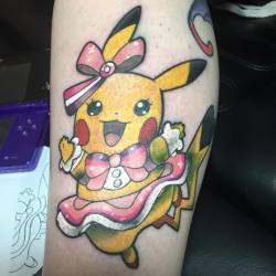 best-gaming-tattoos:    Pop Star Cosplay Pikachu done by Ryan