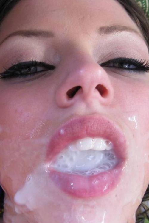 I love how content this cum slut looks. Thats right kitten, you know your nothing but a dirty cum slut whore who loves a huge load in her mouth.