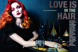 honeykick:  Love Is In The Hair (Sasha Pivovarova)  Photographed