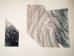 wrk-kevintownsend:  studio wall @ midnight another 24 x 36 drawing