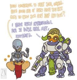 zenamiarts: Zenyatta: How wonderful to meet you, Orisa. How long