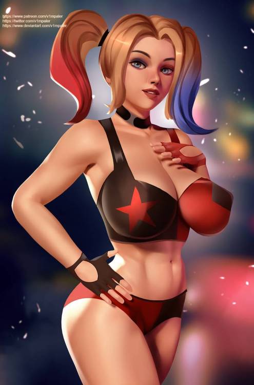 delightedobserverintraining:  theagar:  Harley Quinn by v1mpaler