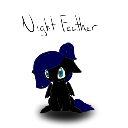 ask-peppermint-pattie:  puppy009mod:  My new oc pony Night Feather.