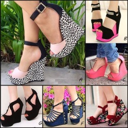 ideservenewshoesblog:  Charming Layered High Heel Wedge Sandals