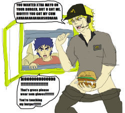 bastardfact:I heard someone wanted Dio to fuck a cheeseburgerWell,