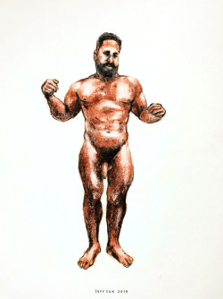 jeffluk:  Mario, 17.5x25cm, pencil and pastel on paper, 2016s