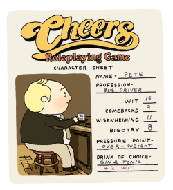 wolfhard:  Cheers Roleplaying Game, (a character sheet example)