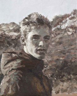 ydrorh:  Man in Coat, 2011, Oil on canvas, 50x40 cm (Photo Ran