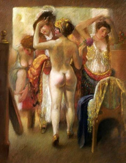 books0977:  The Dressing Room. Jakub Obrovsky (Czech, 1882-1949).