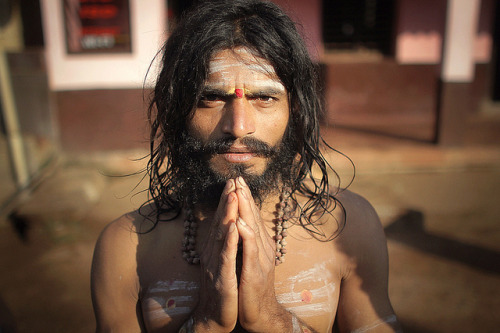 fredcanongephotography:  The black pilgrims on Flickr. Ayappa pilgrim. Gokarna, Karnataka. 2013 