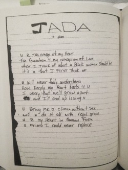 bangshotgunlove:  One of my favorite poems by 2pac to Jada Smith