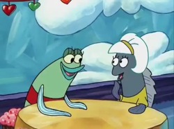 backgroundlesbians:Lesbian fish on a date in Spongebob Squarepants
