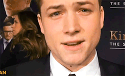 tarons: endless gifs of Taron Egerton being extremely handsome: “Manners