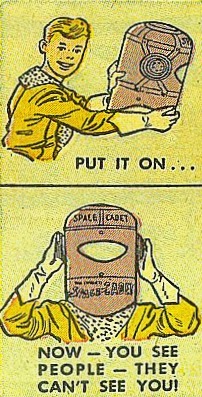 1950sunlimited:  Space Cadet Helmet  ad detail Slay,Monstrobot of