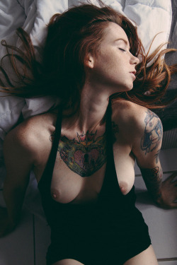 Lovely tattooed ginger redhead.