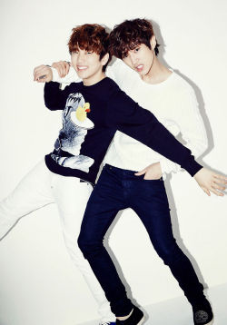 kpophqpictures:  [MAGAZINE] B1A4 Sandeul & Jinyoung – CéCi