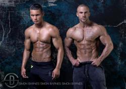 musclegazer:  James Maugham and Ashley Morris by Simon Barnes