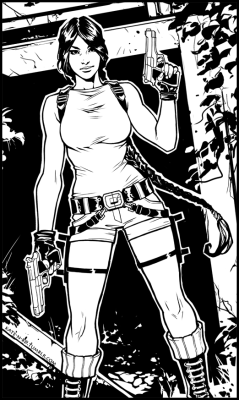 kate-n-bd:    one of many unfinished Lara fanarts piled on my