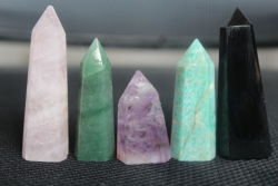 fuckyeahpaganism:  rose quartz,  aventurine, amethyst, amazonite,