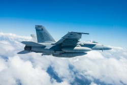 thepianomaker:    An F/A-18E Super Hornet assigned to the Warhawks