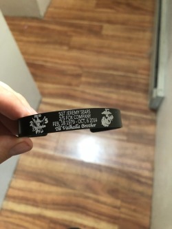 My hero bracelet got here today, money went to an amazing cause