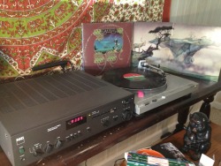 anothertimesforgottenspace:  Got my first turntable setup! The