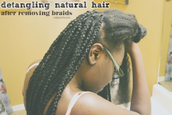 jvnkbox:  subtle-queen:  naijacurls:  Detangling Natural Hair