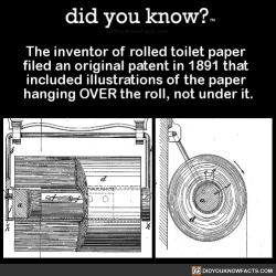 did-you-kno: The inventor of rolled toilet paper  filed an original