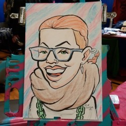 Ready to do caricatures at today’s Black Market! We’re
