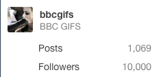 bbcgifs:  10000 bbc lovers. I’m not surprised! ;) thank you