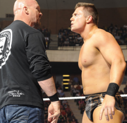 rwfan11:  Miz confronts Stone Cold …he’s got it going on