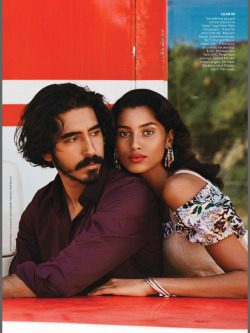 celebsofcolor: Dev Patel and Imaan Hammam for VOGUE 