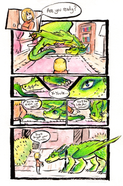 cranberry-soap:  Test comic from April for final project. Watercolours/brushpen/colour
