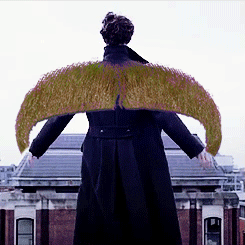 brostephhhx:  Clearly, what we didnâ€™t see was that Sherlock borrowed Johnâ€™s moustache and used it as a parachute device and floated safely to the ground from the building. Thatâ€™s why he didnâ€™t die.  John’s Mustache Week: Day 7