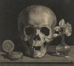 clawmarks:  Jean Morin - Still Life with a Skull and a Vase