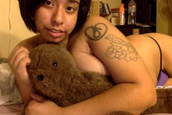 MishaSilass cuddling her teddybear