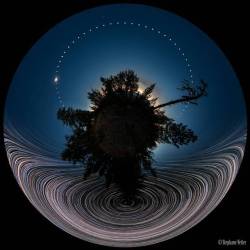 Panoramic Eclipse Composite with Star Trails #nasa #apod #twan
