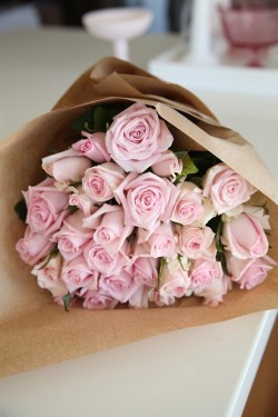 pleasent-dreams:  ♡  I love flowers wrapped in paper. Reminds
