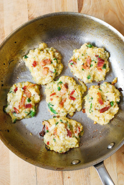 foodffs:  Quinoa, Spaghetti Squash, and Bacon Fritters  Really