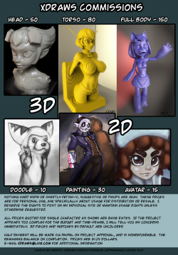 deliciousorangeart:  xdraws:  I’m temporarily opening commissions