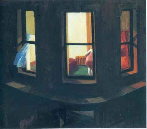 artist-hopper: Night Windows, 1928, Edward Hopper Medium: oil,canvas