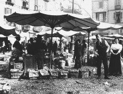 historicaltimes:  The Verziere market in Milan, Italy, ca 1900