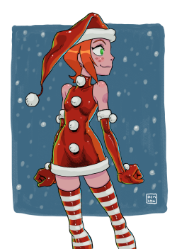 grimphantom2:Lovely Christmas Gwen <3 <3 <3