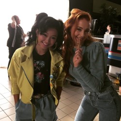 rachelandmiles:  amazingxmen:    Lana Condor (Jubilee) and Sophie