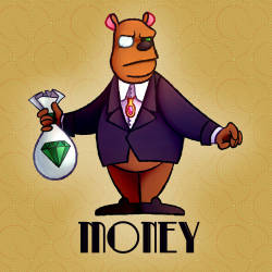 stickyhunter:  Moneybags Available as a shirt here As a sticker