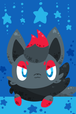 chaobu:  The cutest little Zorua commission I finished the other