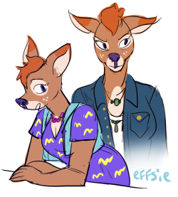 sloanzone:deer mom and deer daughter. deerter.